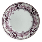 Assiette ancienne à décor oriental violet