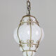 Venetian Lantern in Murano Reticello Glass, 1950s