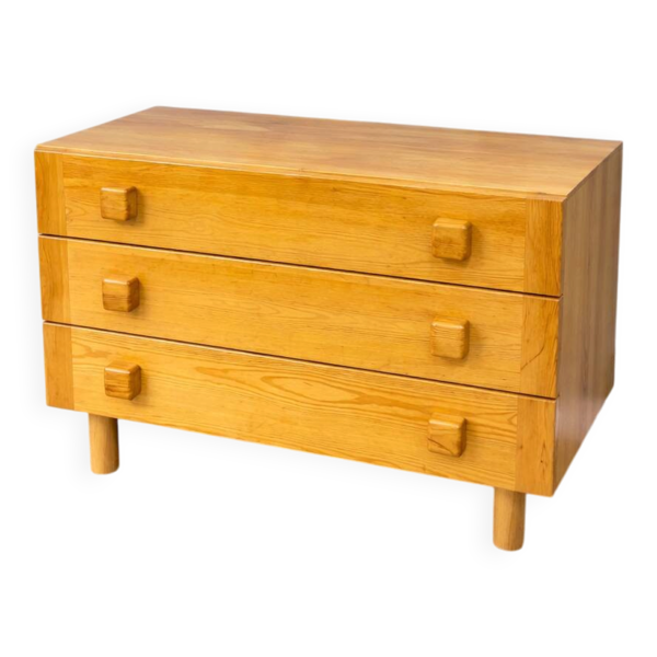 Commode en pin brutaliste, circa 1970