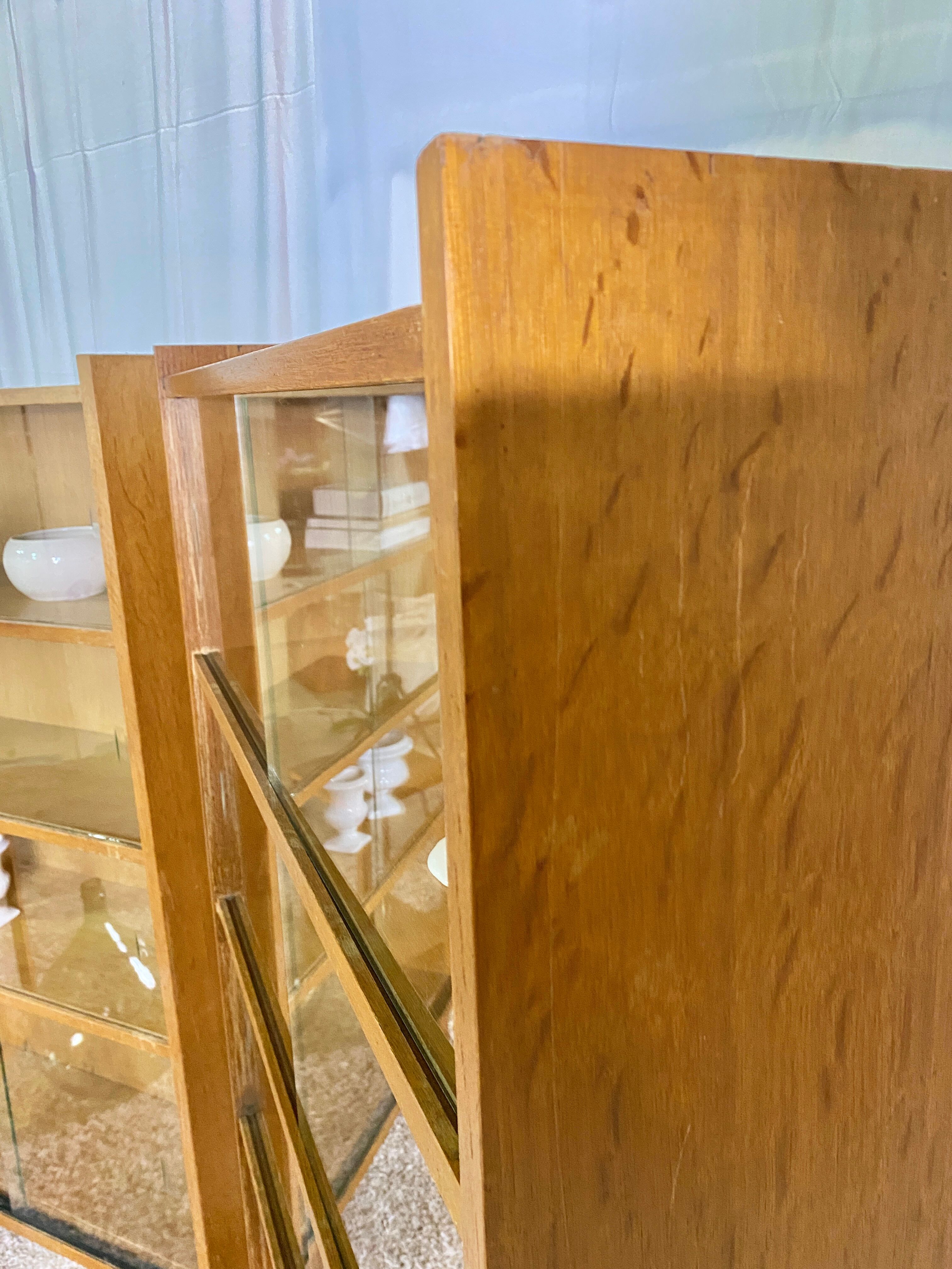 Pair of vintage showcases