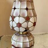 Vintage shell and brass lamp