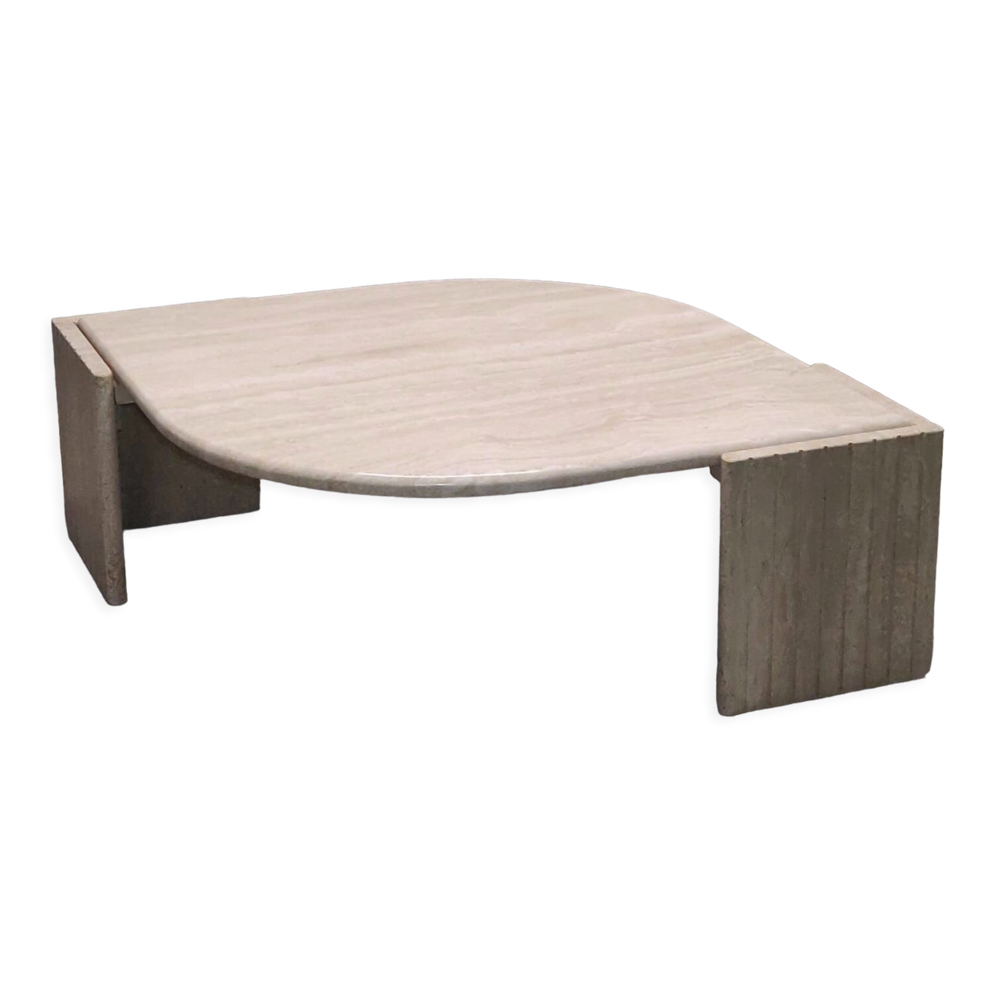 Travertine coffee table Roche Bobois
