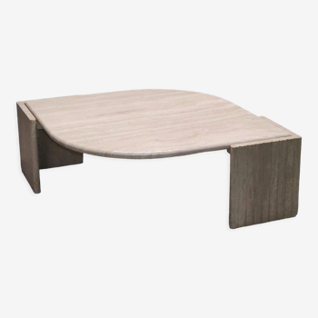 Travertine coffee table Roche Bobois