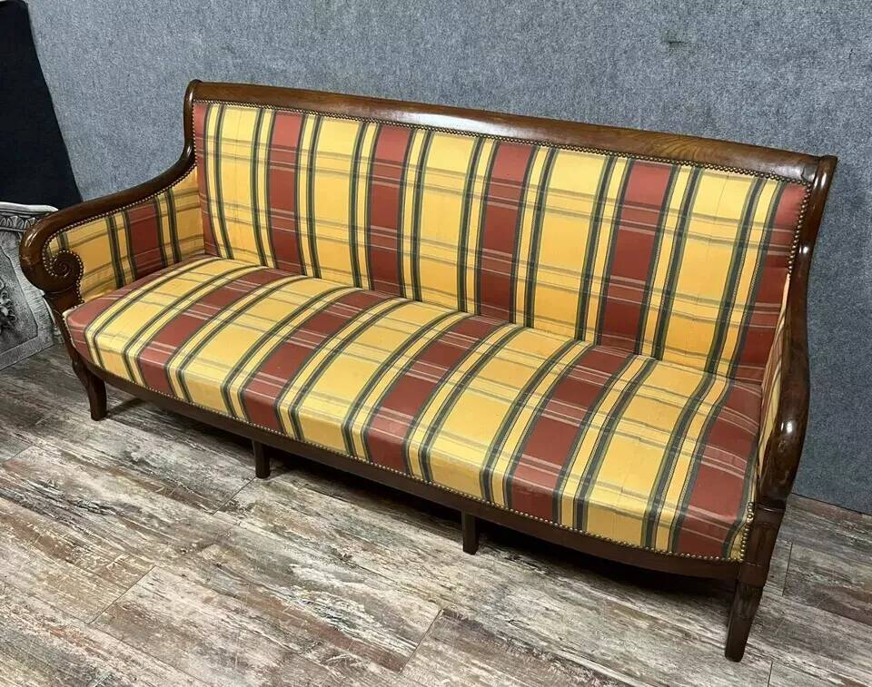 Empire period mahogany bench circa 1820 (197cm)