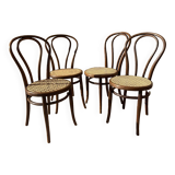 Four Bistro Chairs stamped Jacob & Josef Kohn Wien