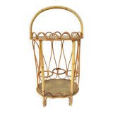 Portable bar bottle holder in rattan