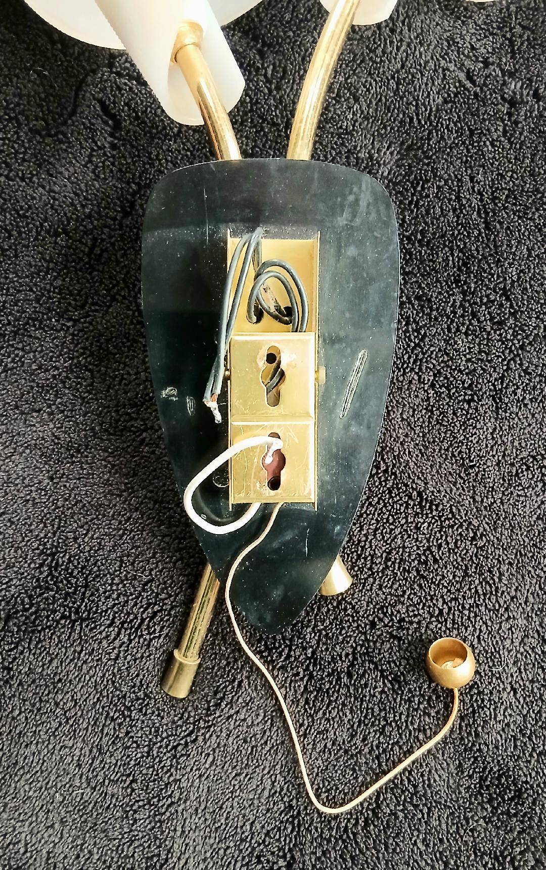 Modernist wall light sconces 1950s 60s design lamp dlg arlus lunel