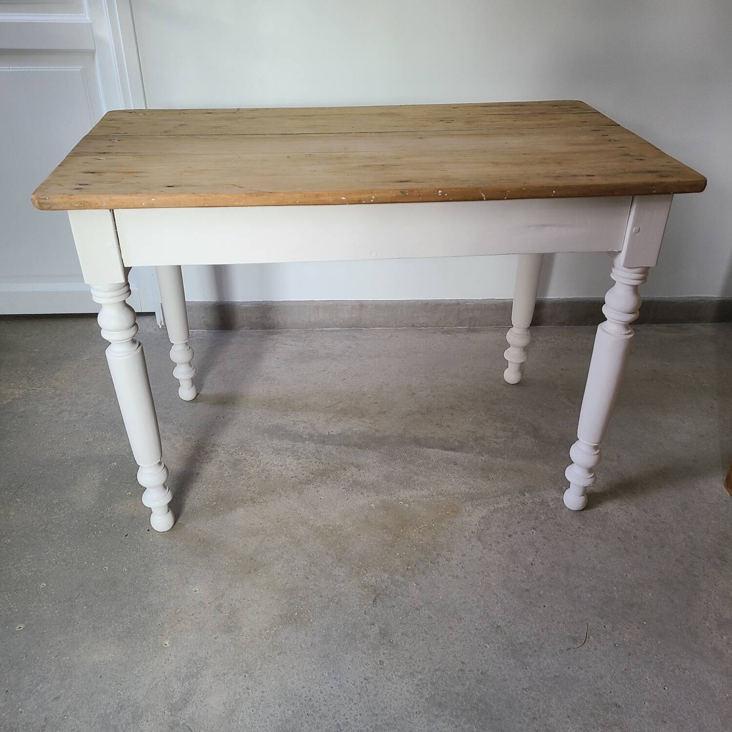 Old dining table Parisian farm kitchen occasional vintage Parisian office