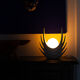 Organic white ceramic lamp, Italy, 70s