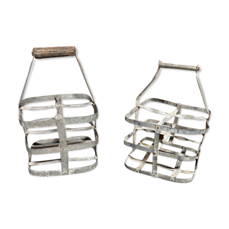 Galvanized bottle holders