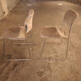 2 chaises traîneau David Rowland, années 60