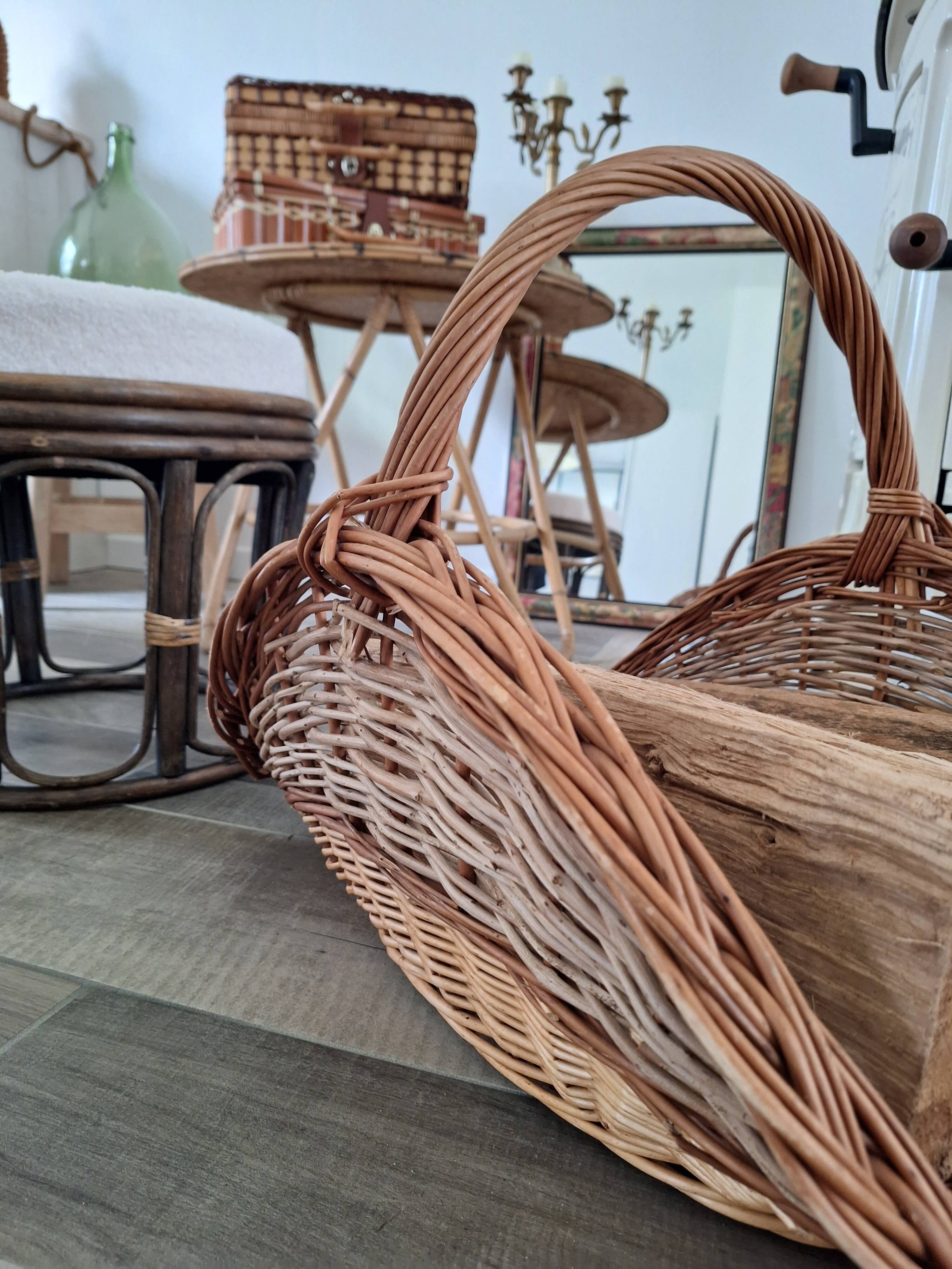 Vintage log basket
