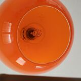 Hanging vintage space age orange ball seventies