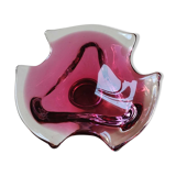 Empty pocket Murano design, blown Art glass, pink tones