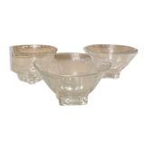 Set of 3 old champagne or cocktail glasses