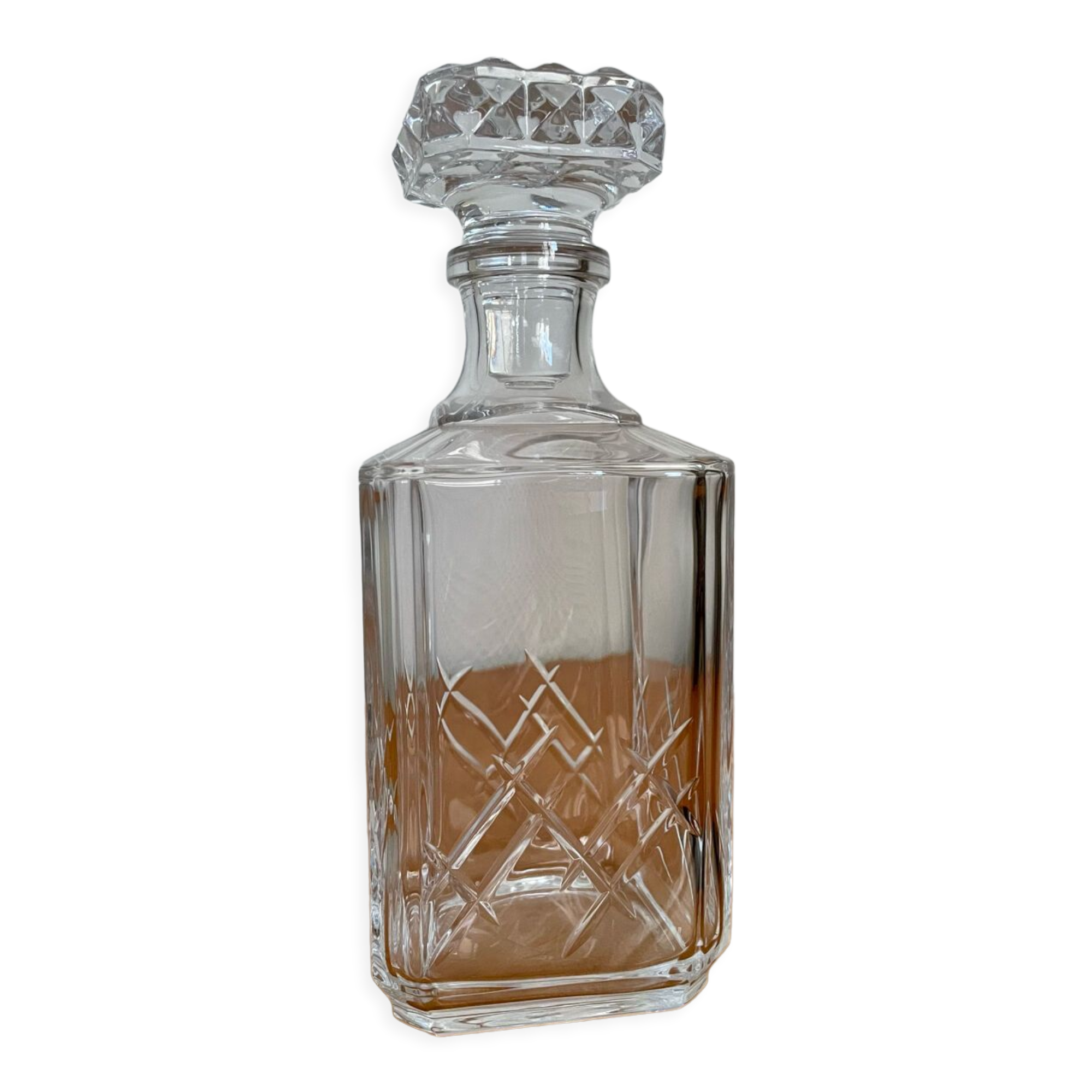 Glass crystal whisky decanter