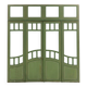 4 Art Nouveau partition doors + transom