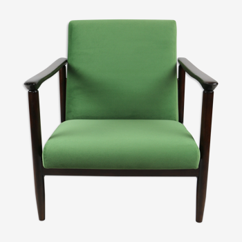 Light Green Velvet GFM-142 Armchair by Edmund Homa, 1970s