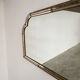 Large Spanish gilt brass & smoked mirror decorative wall mirror, 1980s