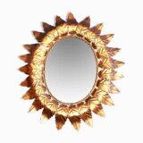 Miroir soleil ovale, 61x52cm.
