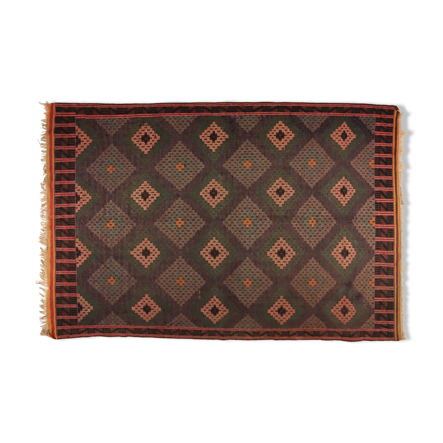 Anatolian handmade kilim rug 297 cm x 191 cm