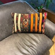Vintage Orange Lumbar Cushion Cover 40x60cm