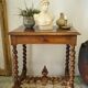 Side table, Louis XIII style console in walnut.