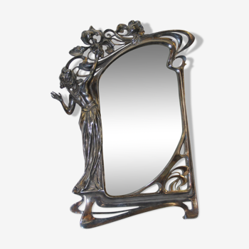 Miroir étain 1900 35x50cm