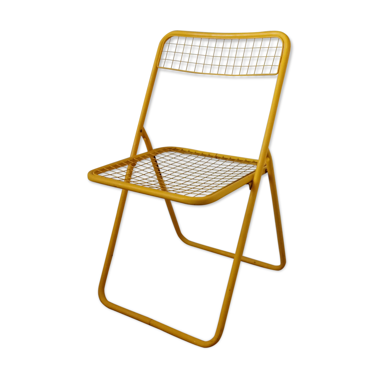 80s metal folding chair