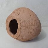 Sculpture mère à l'enfant en terre cuite