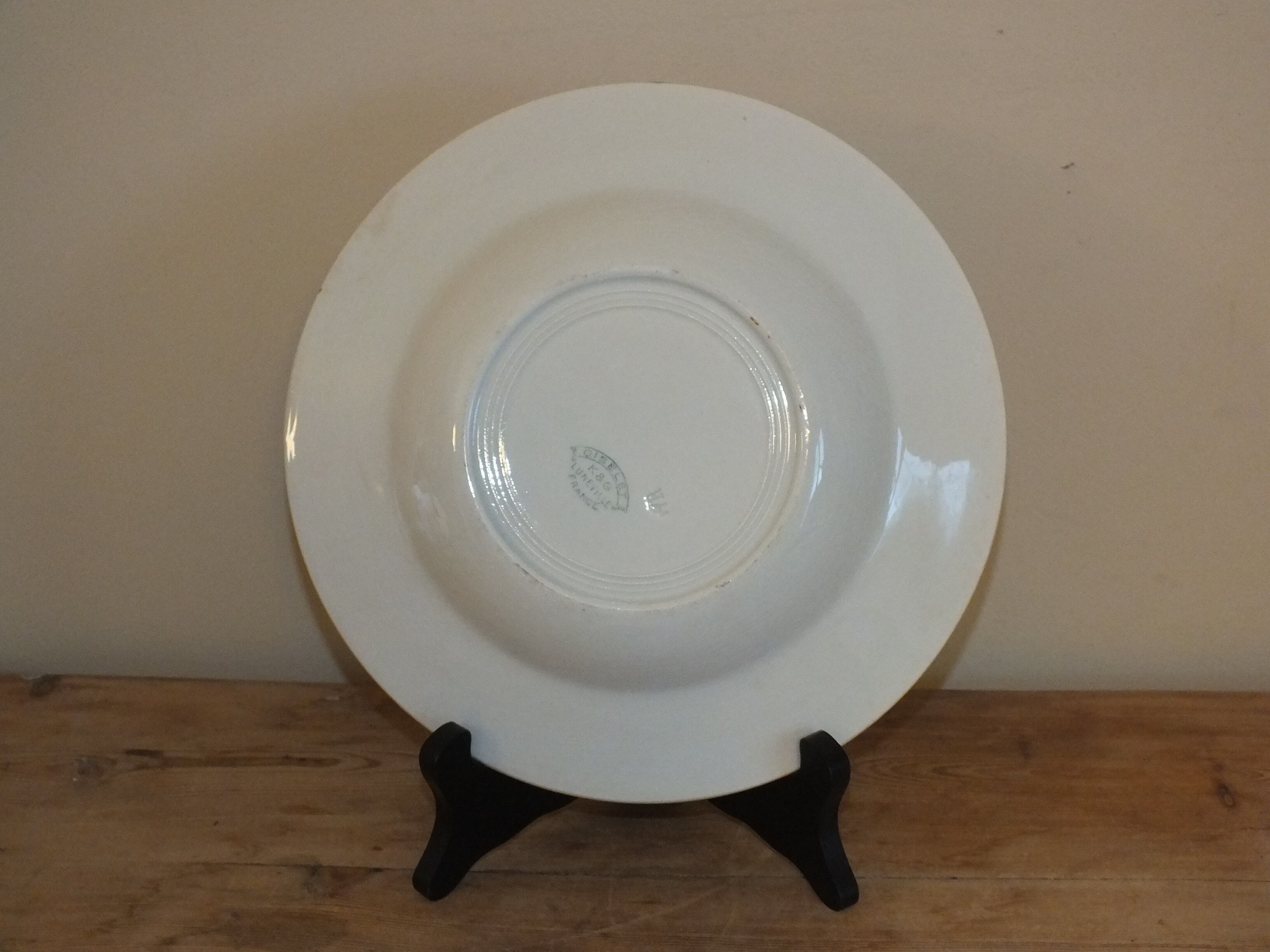 Hollow plate KG Lunéville Oiselet Art Deco style