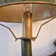 Metal bouillotte lamp, Empire style, green metal shade.