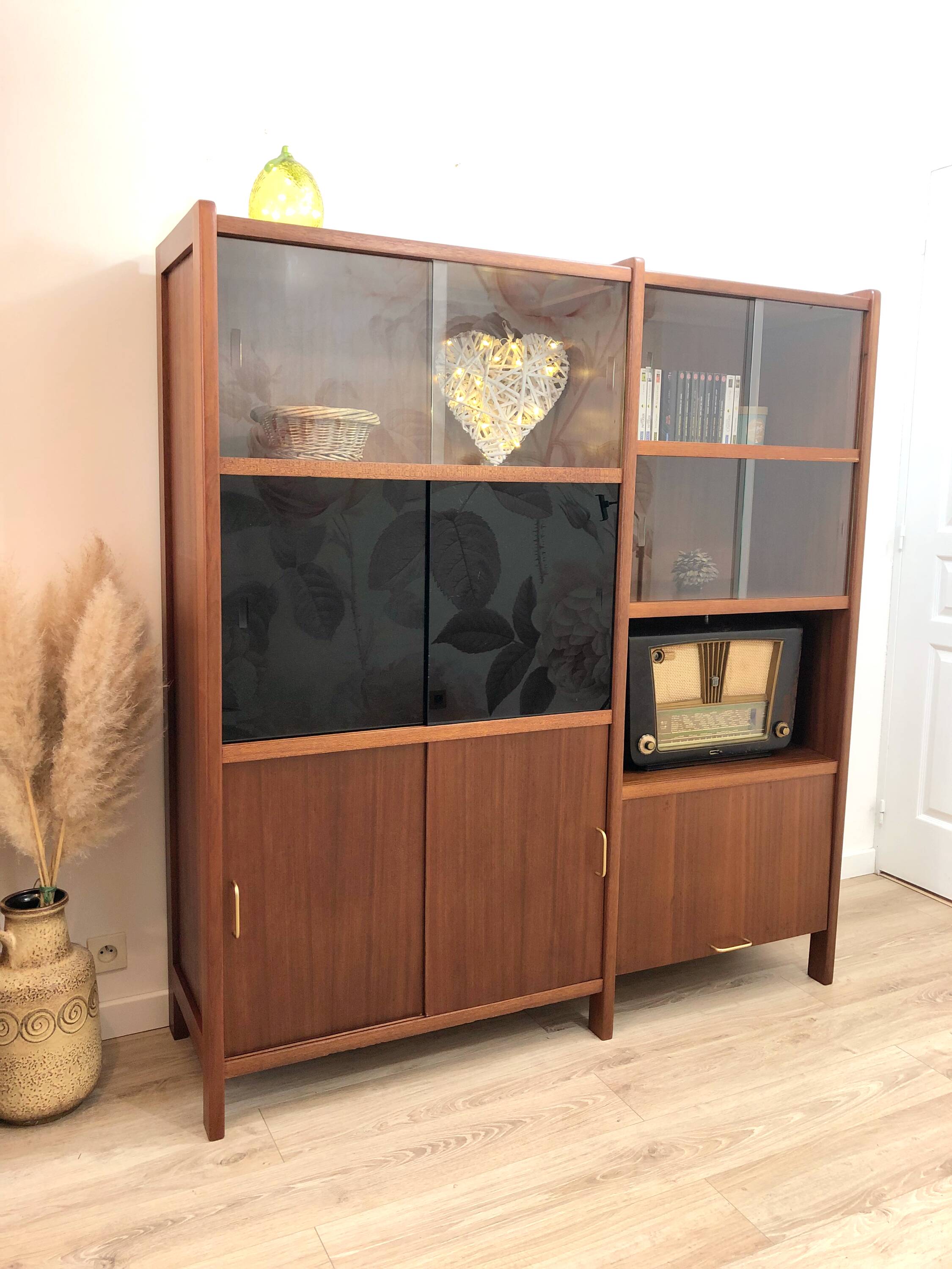1970s teak bookcase
