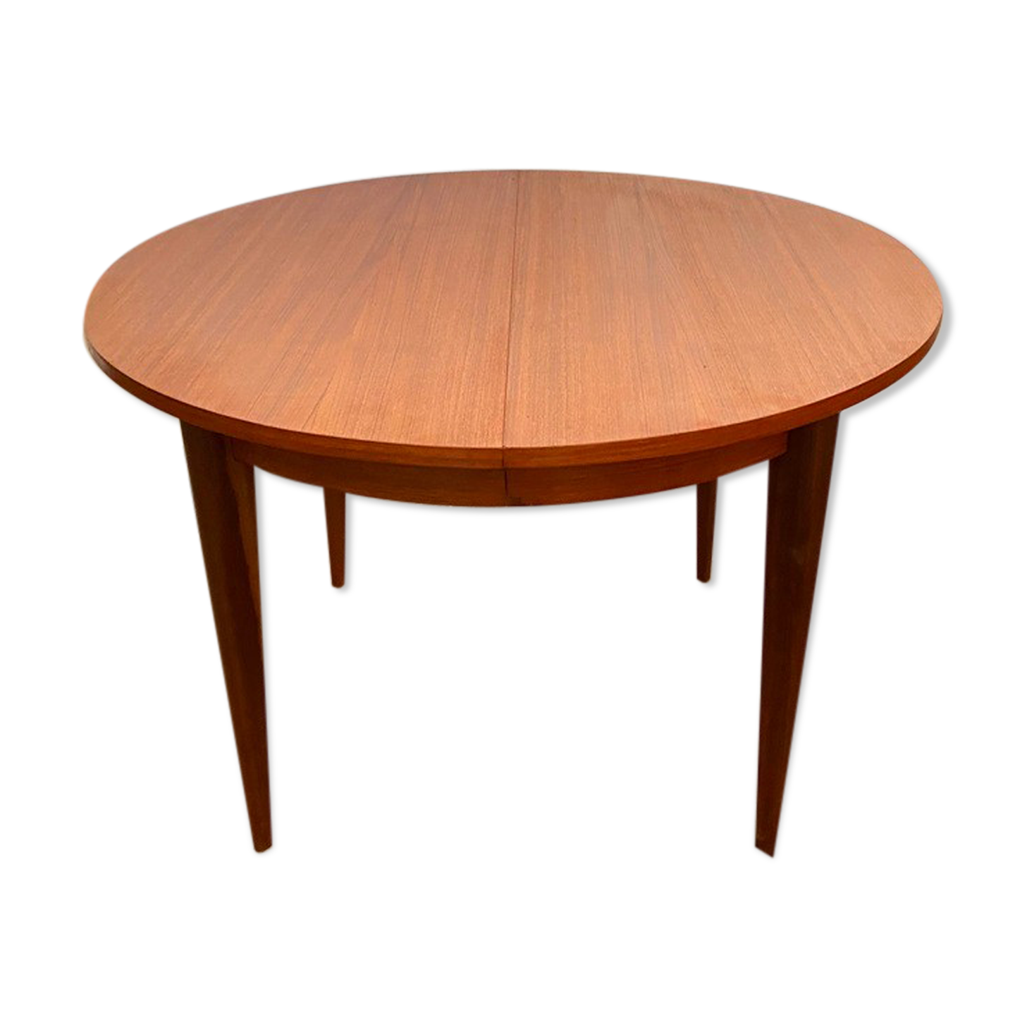 Scandinavian extendable round table in teak dia 110cm an60