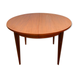 Scandinavian extendable round table in teak dia 110cm an60