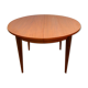 Scandinavian extendable round table in teak dia 110cm an60