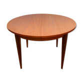 Scandinavian extendable round table in teak dia 110cm an60