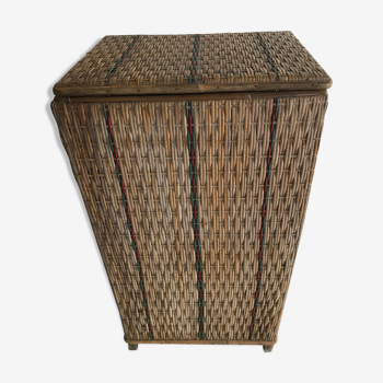 Rattan laundry basket from the 60s, 70s