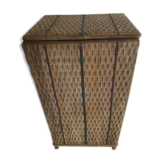 Rattan laundry basket from the 60s, 70s