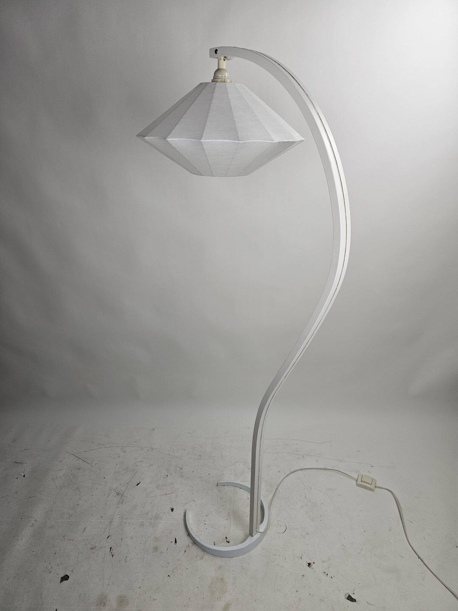 Caprani floor lamp with graphic cocoon shade, Denmark, 1970s