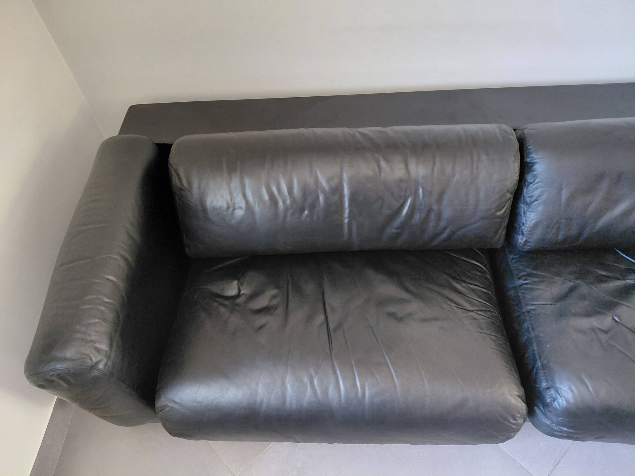 Cini Boeri - Gradual Lounge Sofa Black Leather Knoll/Gavina