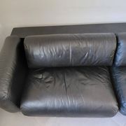 Cini Boeri - Gradual Lounge Sofa Black Leather Knoll/Gavina