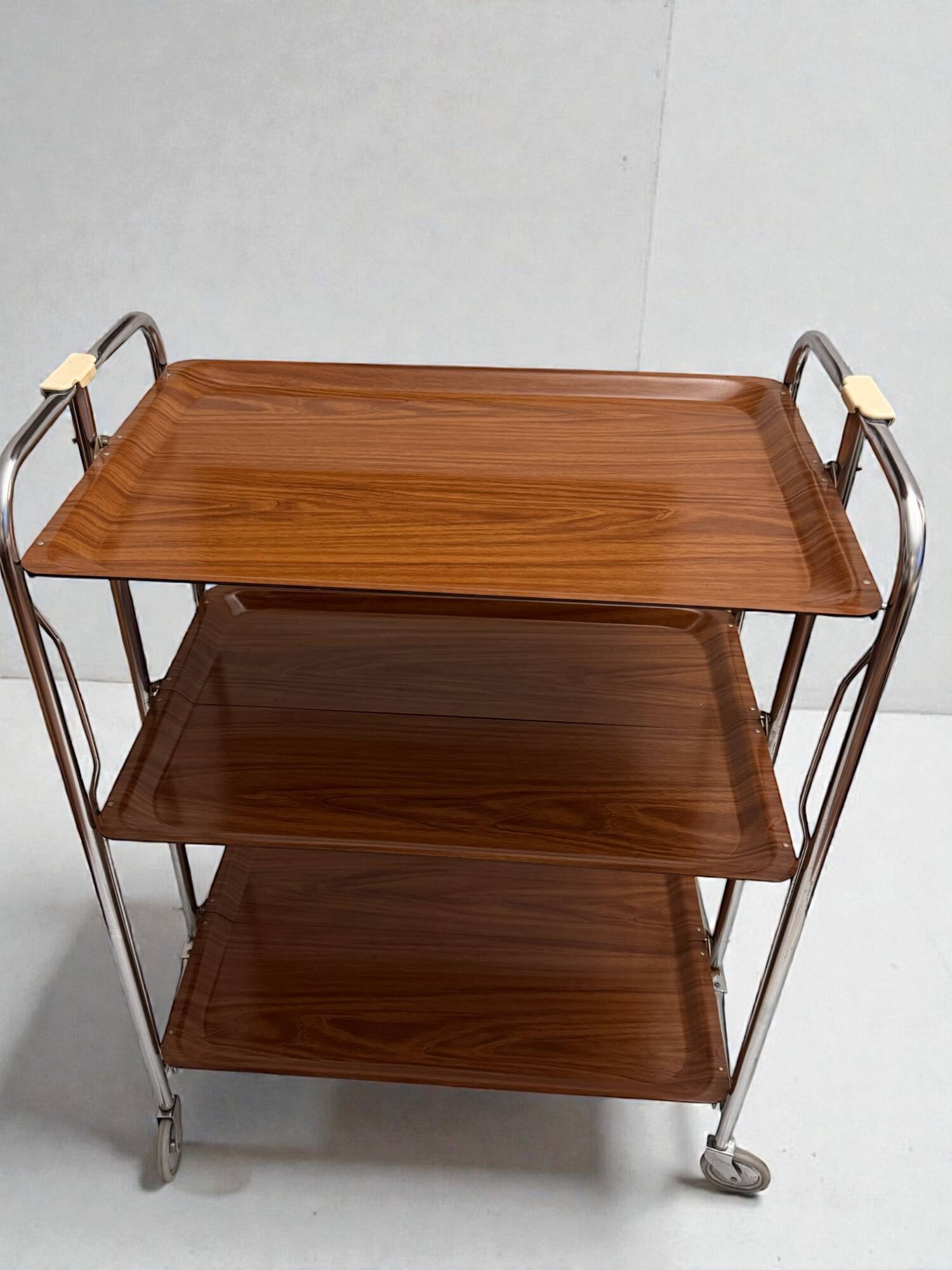 Rare Bremshey Gerlinol Dinett dessert trolley with 3 shelves - 1970