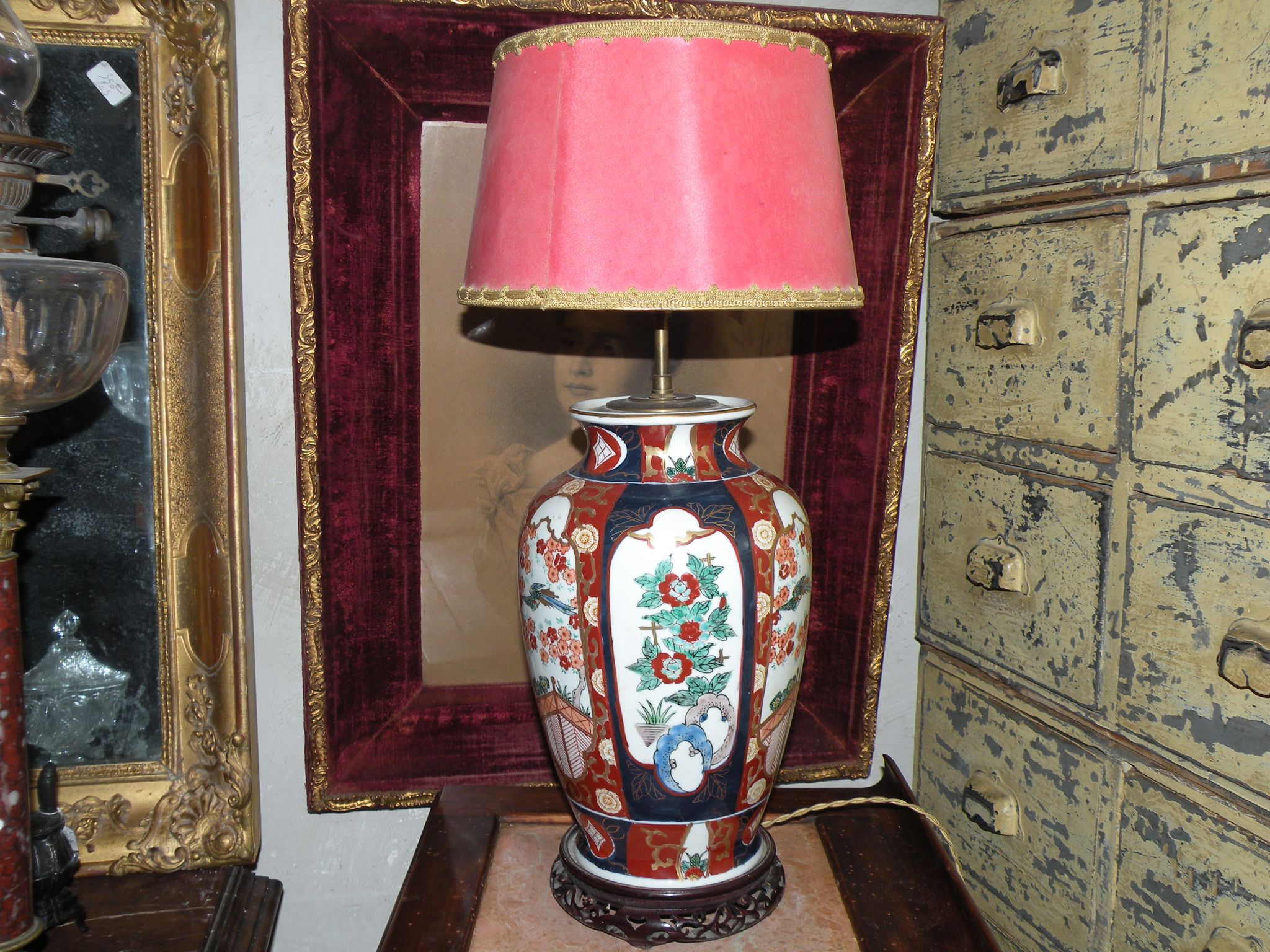 Living room lamp, Japanese Imari from the 1950s, 1960s