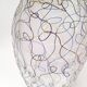 Large glass vase from Murano with coloured filaments.