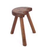Pair of wooden tripod stools, mountain work, 1950s
