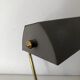 Vintage 1960 40cm grey cement Aluminor banker lamp