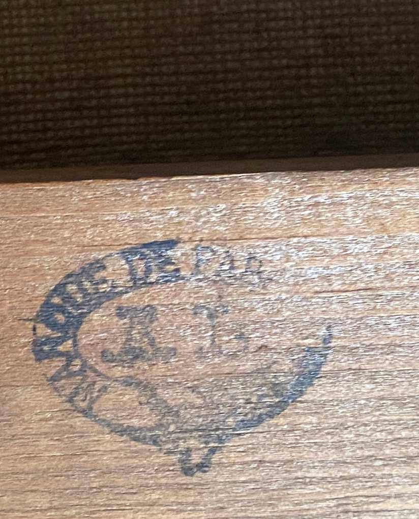 HST painting "Still life with basket and pike" signed H. Baillet 1912