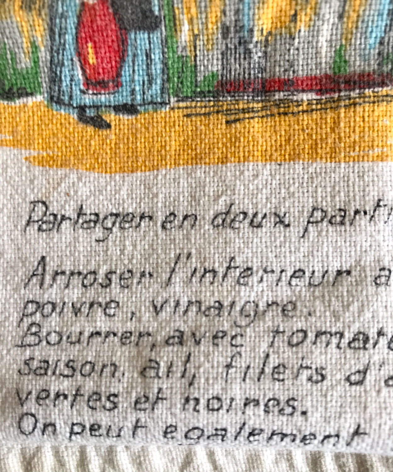 Vintage tea towel Pan Bagnat