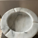 Vintage Carrara marble ashtray